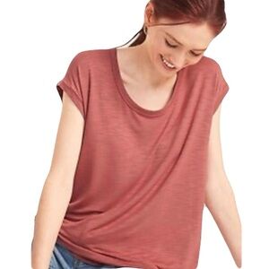 NEW OLD‎ NAVY Luxe Scoop Neck Tunic Tee Cedarwood Sz M Normcore Basics Casual